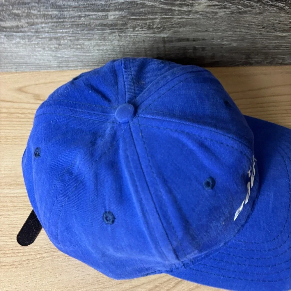 Vintage Boeing Hat Cap Strap Back Blue Planes Aviation Adjustable USA Made